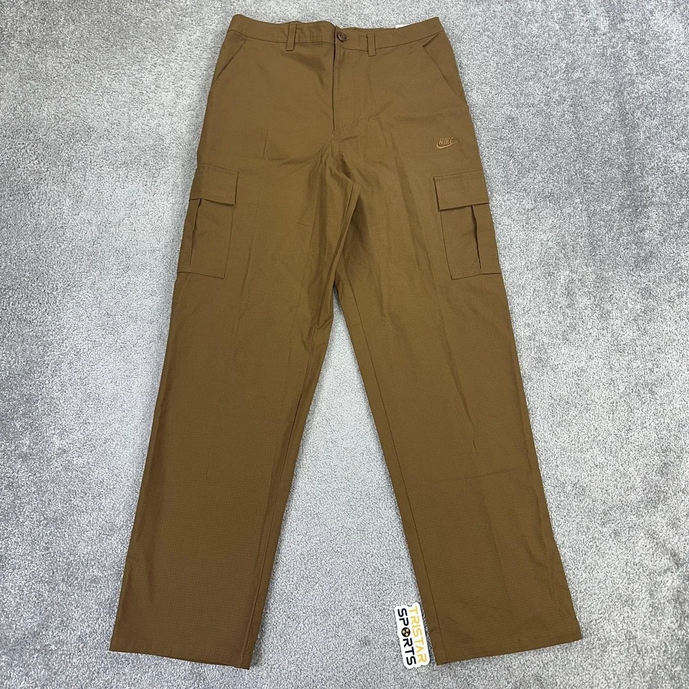 Nike Cargo Pants Mens 32x34 Brown Standard Fit Straight Leg Utility Pockets